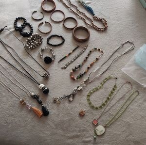 Huge Necklace And Bracelet Jewelry Bundle